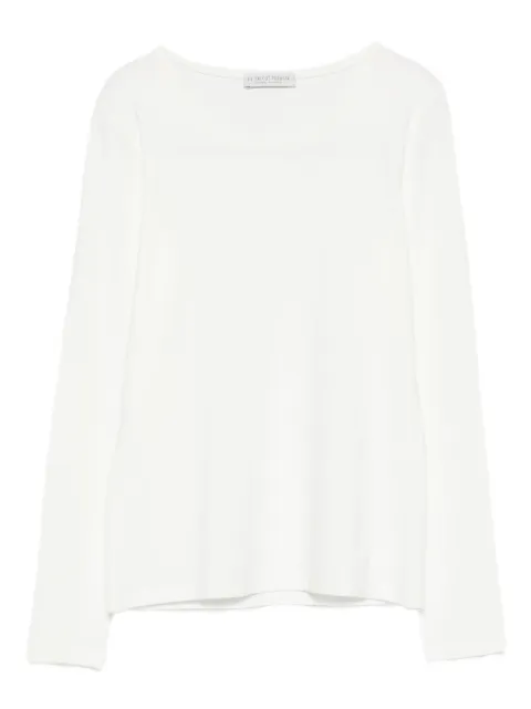 Le Tricot Perugia boat-neck blouse White 66320