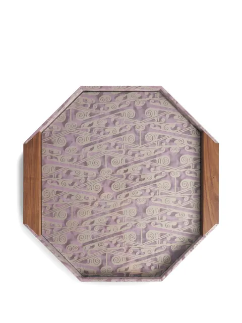 L'Objet Fortuny octagon tray (47cm) Purple LPF116