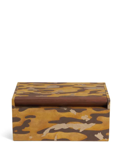 L'Objet Fortuny Camo Isole box (26cm x 18 cm) Brown LPF117
