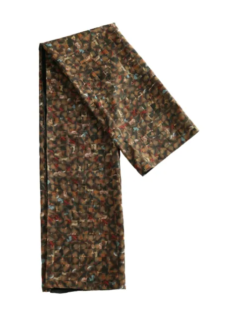 YASSMIN SALEH macramé patterned scarf Brown 51730BRNF25