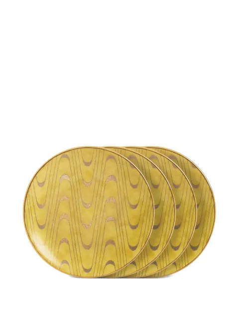 L'Objet Fortuny Apollo canape plates (set of four) Gold LPF102