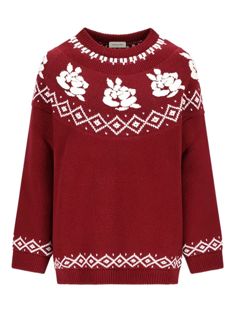 Magda Butrym floral-pattern sweater Red 297925