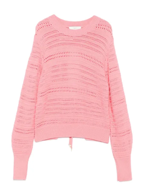 Akep open-knit sweater Pink MGKD11064