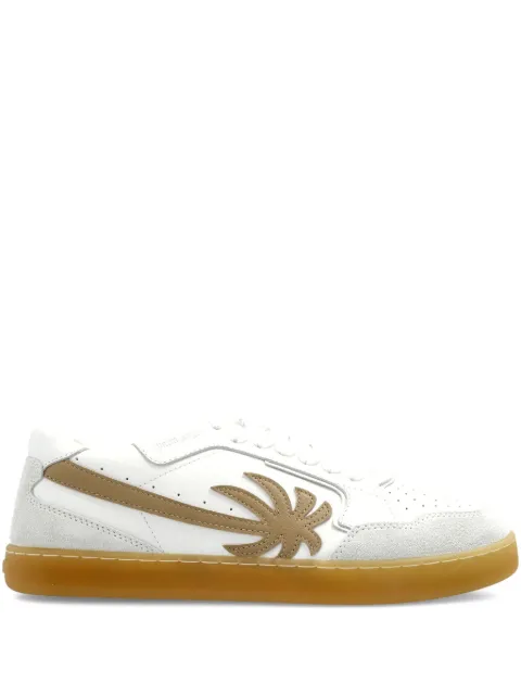 Palm Angels palm tree leather sneakers White PWIA063F25LEA0010161