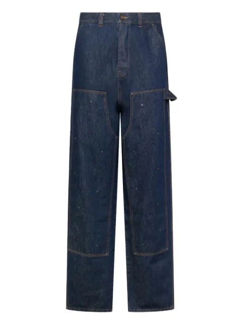 KUSIKOHC high-waisted straight-leg jeans Blue KUS5MT02ACTE427350