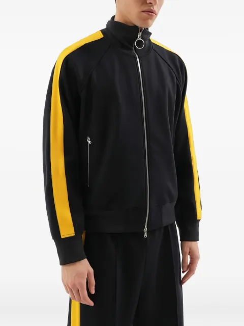 1989 STUDIO stripe-detail zip-up jacket Blue F04MBG010