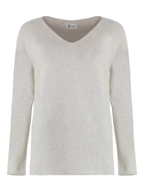 THE (Alphabet) V-neck sweater Grey K00809Q0D120Q