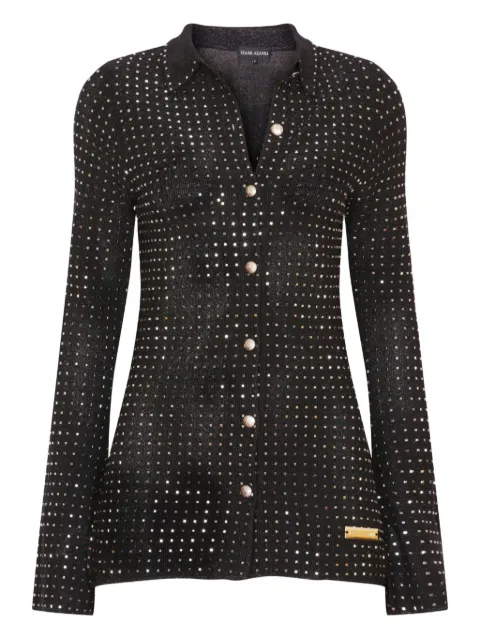 Izaak Azanei crystal-embellished cardigan Black AW25LND001B