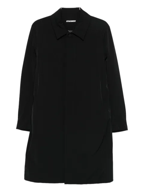 Attachment single-breasted collared coat Black AC52040