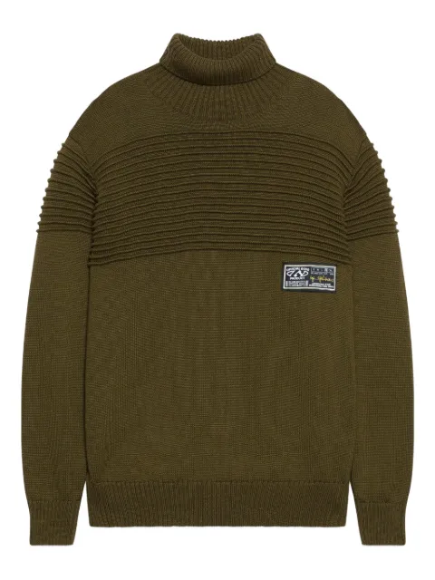 GCDS ribbed roll-neck sweater Green B2CM1602KI7