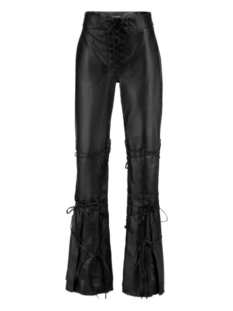 DANCASSAB Melania leather trousers Black 0DCAT24MMELNEGTT