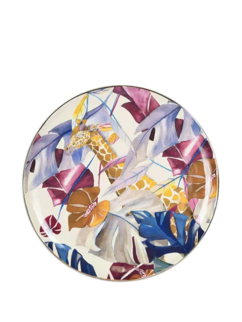 BACI MILANO Savana Giraffe serving plate Neutrals CENTSAV01