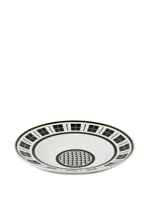BACI MILANO Optical geometric-patterned bowl (30cm) White GPL1OPT01