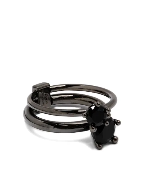 Panconesi layered ring Black F25FG010S