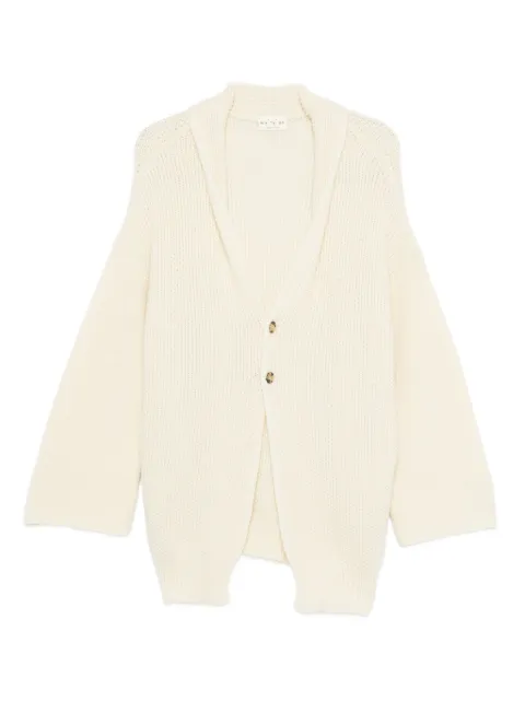 Ma'ry'ya shawl-collar cardigan White YRK047C1