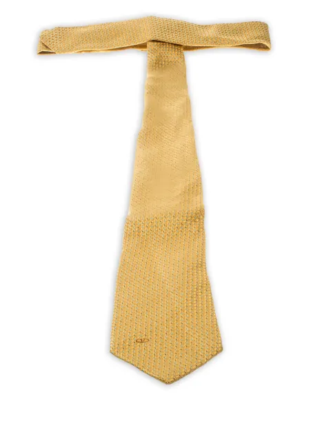 Valentino Garavani Pre-Owned patterned silk tie Yellow 166827