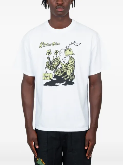 Brain Dead Scrambled Head graphic T-shirt White BDP25T000O44