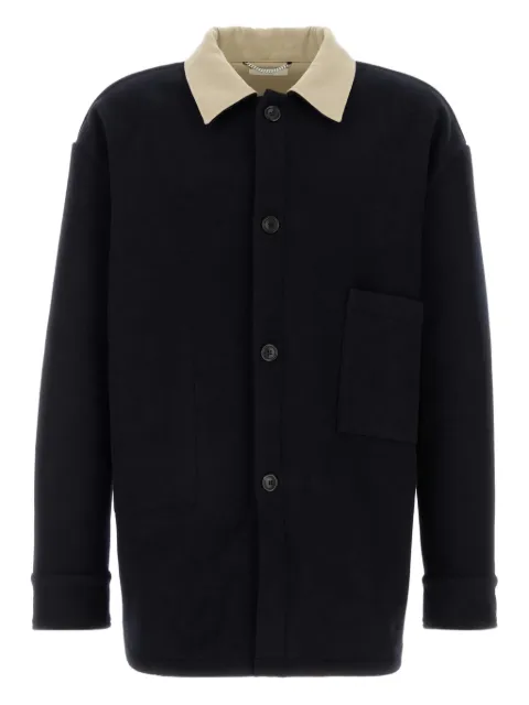 1989 STUDIO contrast-collar shirt Blue F04MBB005FAB001