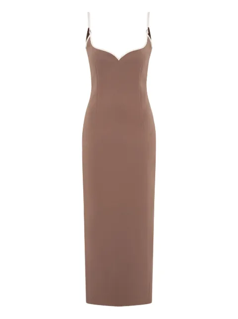 Paris Georgia Heart midi dress Brown HRTD005COF