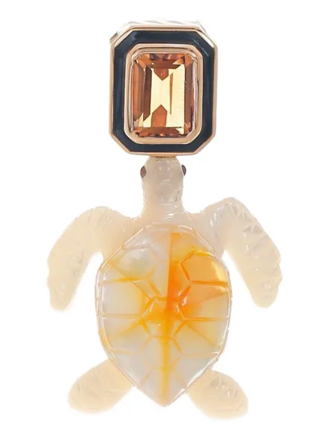 Dezso 18kt rose gold Turtle Citrine pendant necklace Pink WTT01EMCTEMPP