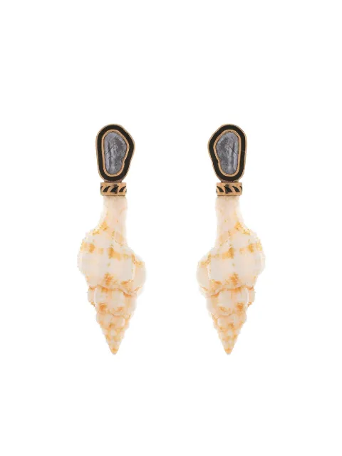 Dezso Shell Polki Diamond earrings White MITRAPOLKIDIAMEARRINGS