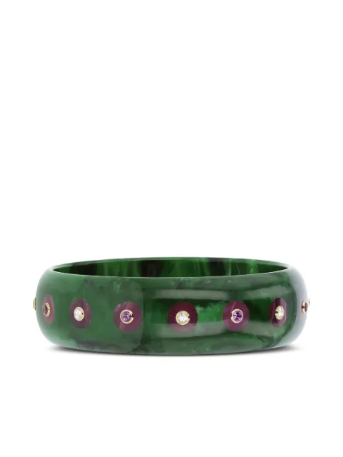Mark Davis 18K yellow gold multi-stone Bakelite bangle Gold 41301439