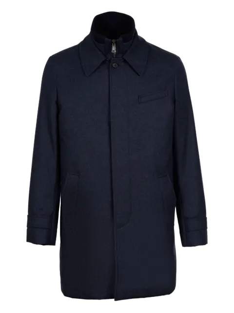 Norwegian Wool Euro buttoned coat Blue CUEASYLWNVY