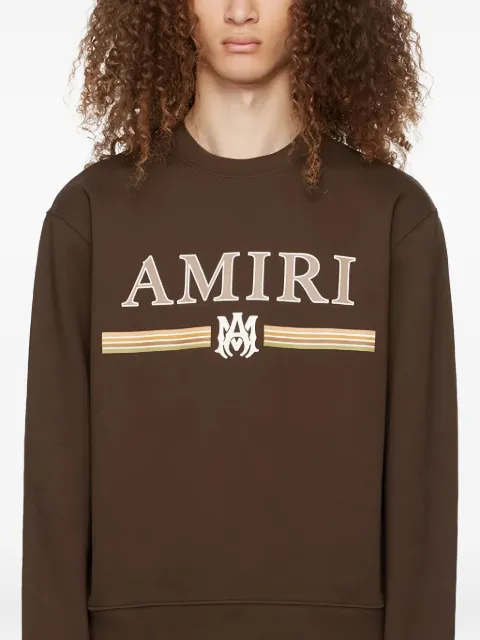 AMIRI logo stripe sweatshirt Brown PS24MJL009