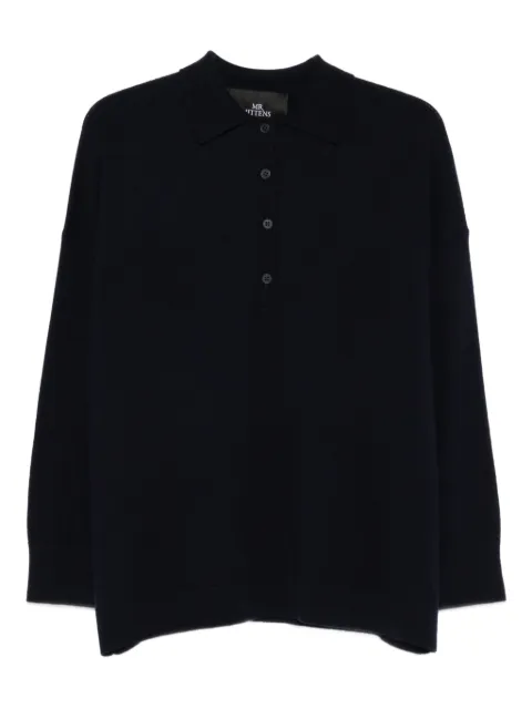 Mr. Mittens Gigi knitted polo top Blue LVLR009