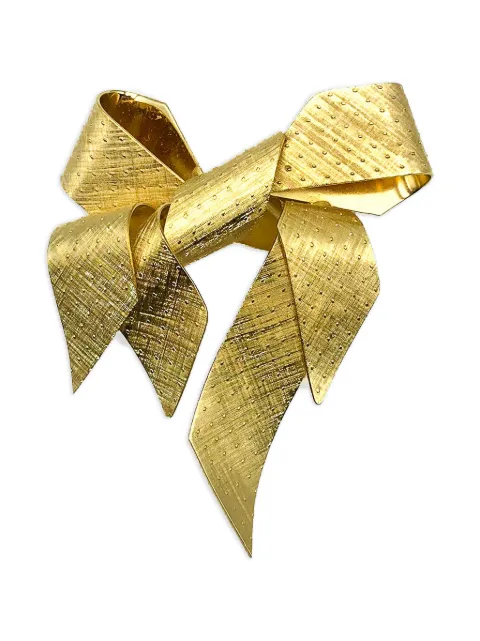 Christian Dior Pre-Owned 1970s three-dimensional bow brooch Gold DIORBOWBRO
