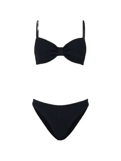 Hunza G Alicia spaghetti straps bikini Black ALICIABIKINI