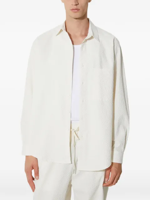 MKI Miyuki Zoku button-fastening shirt Neutrals SEERSUCKERDRESSSHIRT