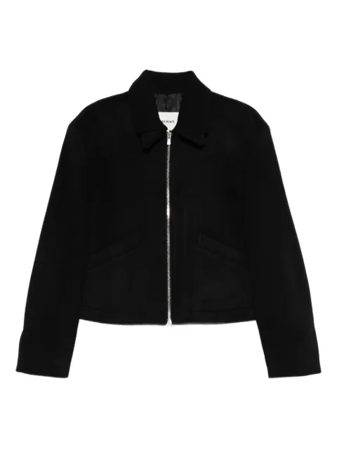 TONYWACK zip-front patch-pocket jacket Black BE34CJ38