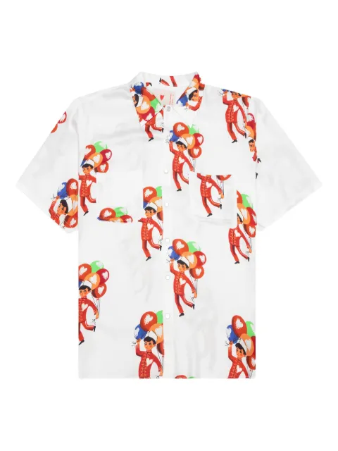 Emotionally Unavailable balloon-print shirt White SS22EDEUSH01