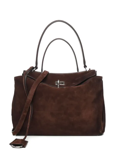 Balenciaga small Rodeo suede leather top-handle shoulder bag Brown 7897792AB4G