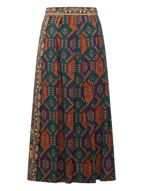 Pierre-Louis Mascia virgin wool pleated skirt Green DYLANSGO12360W