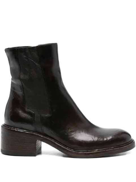 KING TARTUFOLI 50mm leather zipped ankle boots Brown K160