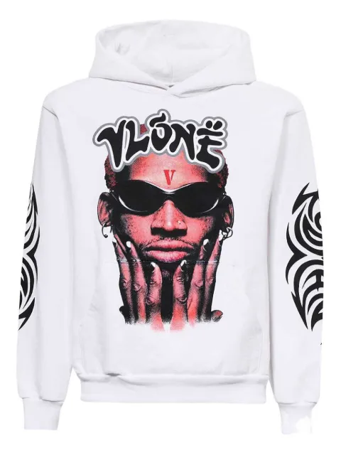 Vlone graphic-print hoodie White 95VRM1010