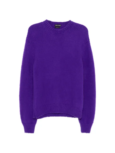 TOM FORD cashmere crew-neck sweater Purple KCL066YMK095