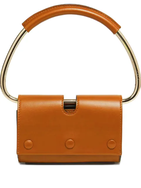 Stée mini Neo top-handle leather shoulder bag Brown STEABAGTANE12