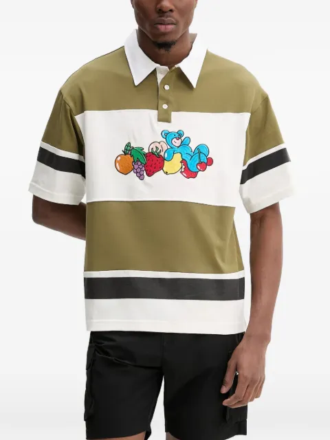 INBETWEENERS striped teddy-bear polo T-shirt Green S5TWUAPO034