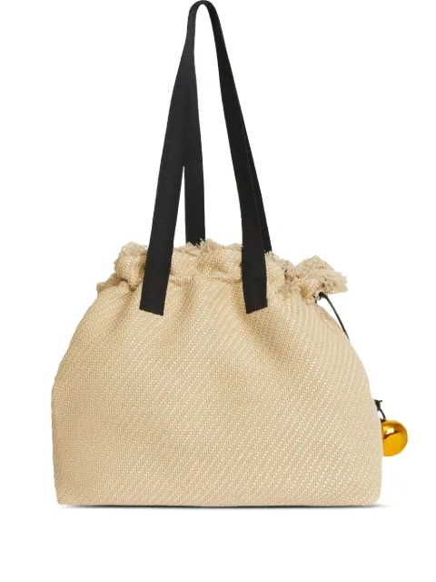 Rodebjer Quinn fringed straw tote bag Neutrals 26000821517ONES
