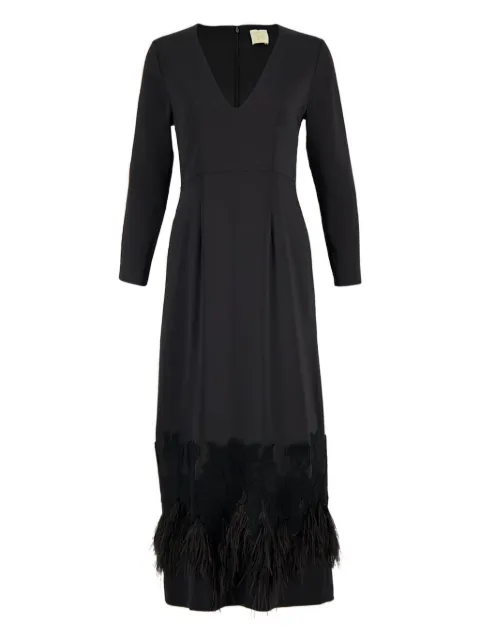PAULA Sakura feathers dress Black SAKURA