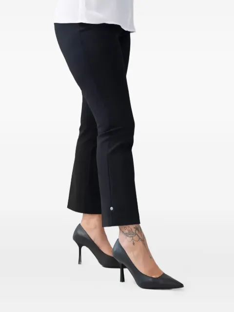 Caractère button-fastening flared trousers Black P055A0