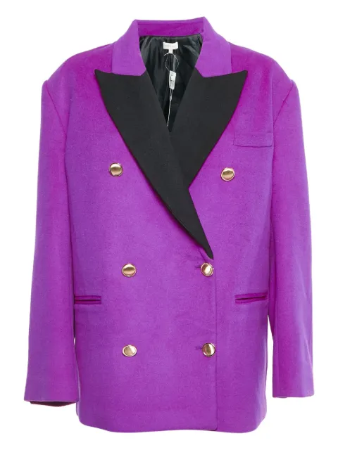 Ronny Kobo pre-owned Keira double-breasted wool jacket Purple 1141451