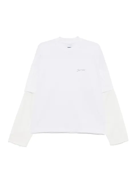 Bonsai logo-embroidered T-shirt White SS25TS006003