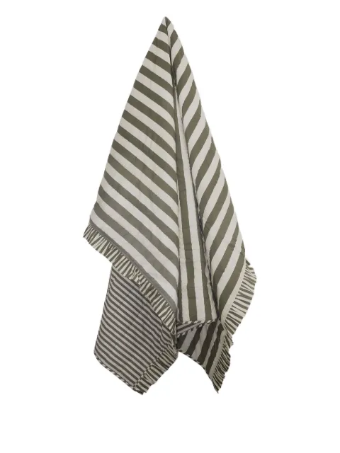Amuse La Bouche striped ruffled quilt Green ALBOLQU142