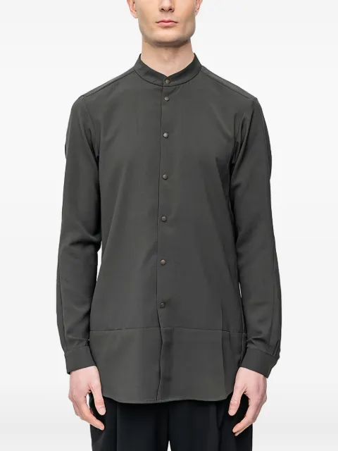 Devoa mandarin-collar button-down shirt Grey SHCPSML
