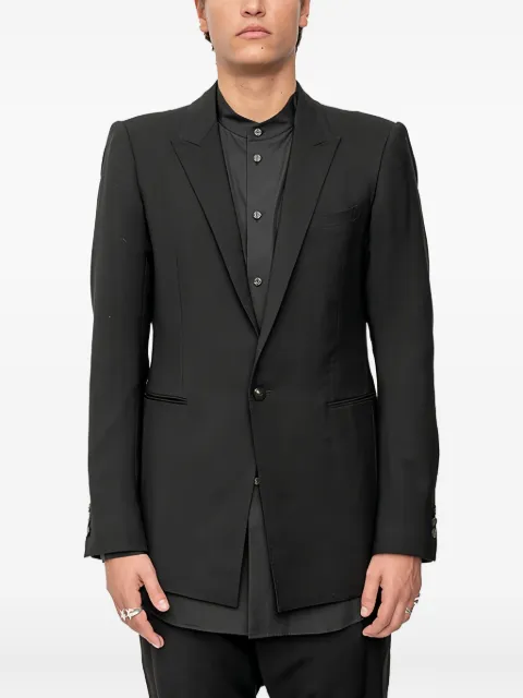 Devoa single-button tailored suit jacket Black JKFWVZP