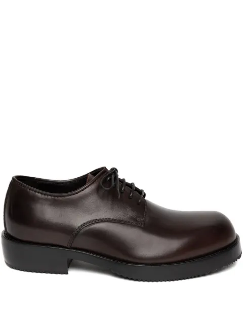 DRIES VAN NOTEN leather lace-up derby shoes Brown 252021704105
